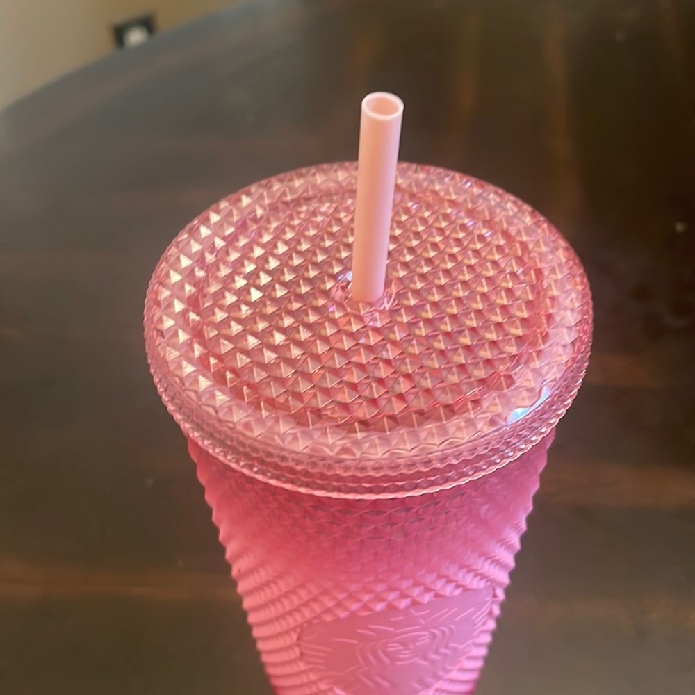 STARBUCKS Pink Blush Waxberry Ombre Studded Tumbler
